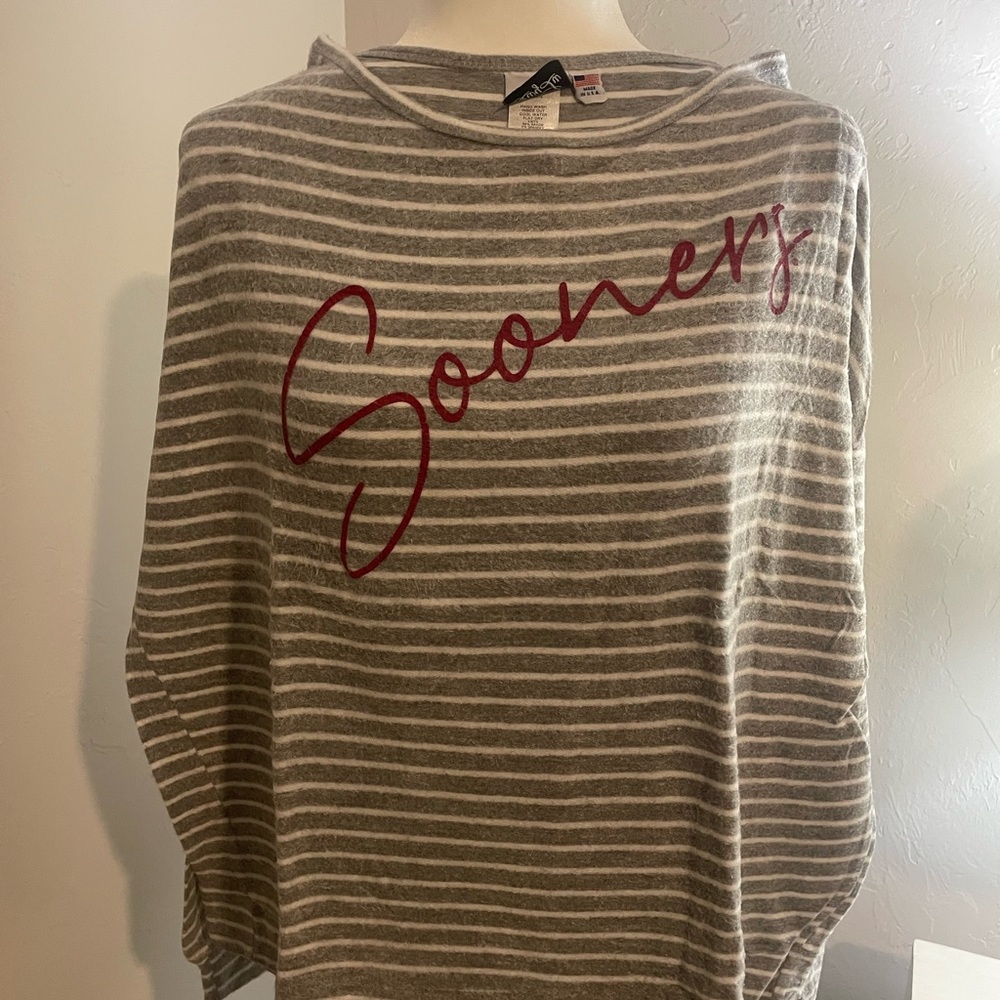 Women's Striped Gray Sweater
